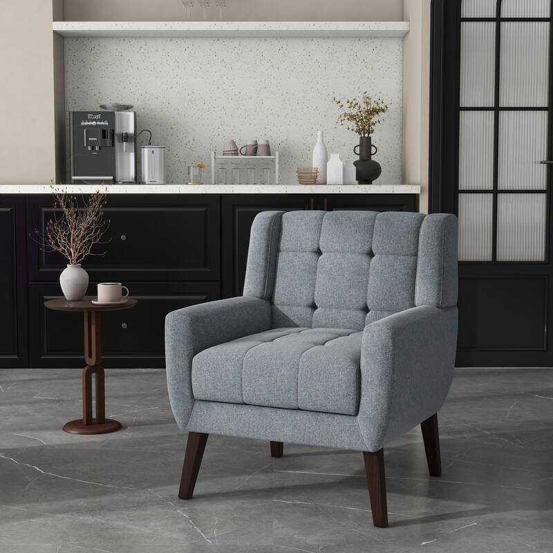 Tufted Upholstered Accent Armchair