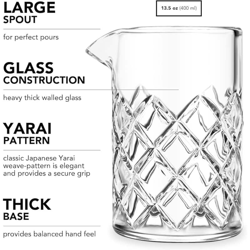 Final Touch Yarai Mixing Pitcher with Hawthorne Strainer