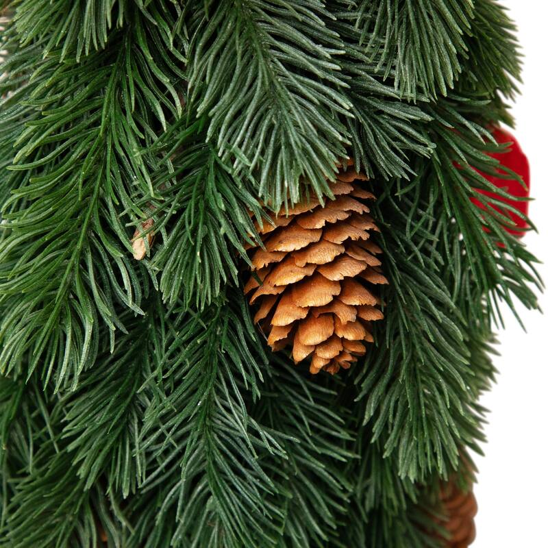 Frosted Gnome Tree Artificial Christmas Decoration - 14"