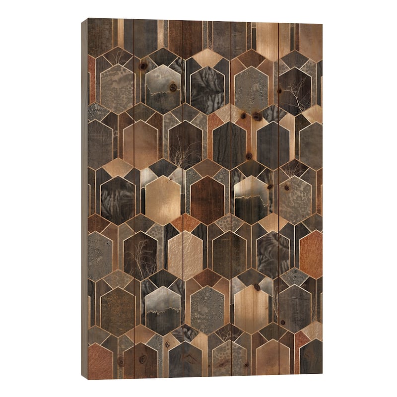 Art Deco Dream IV Print On Wood by Elisabeth Fredriksson - Multi-Color - 26x18x1.5