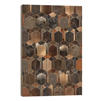 Art Deco Dream IV Print On Wood by Elisabeth Fredriksson - Multi-Color