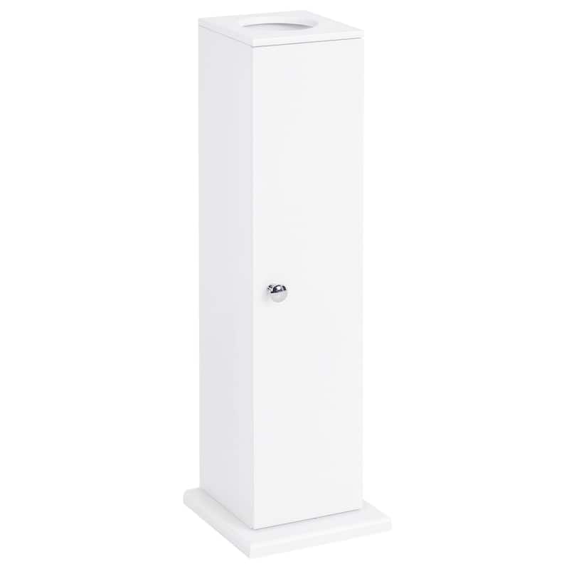 HomCom Vertical White Bathroom Storage Cabinet - 7.75*7.75*25.75