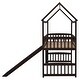 preview thumbnail 24 of 37, Cottage Style Twin Size Wood Loft Bed with Slide,Playhouse Design Solid Pine Wood Bed,Maximized Space Saving
