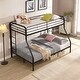 preview thumbnail 2 of 12, Twin Over Full Metal Bunk Bed, No Box Spring Needed, Large Under Bed Storage, Easy Assemble