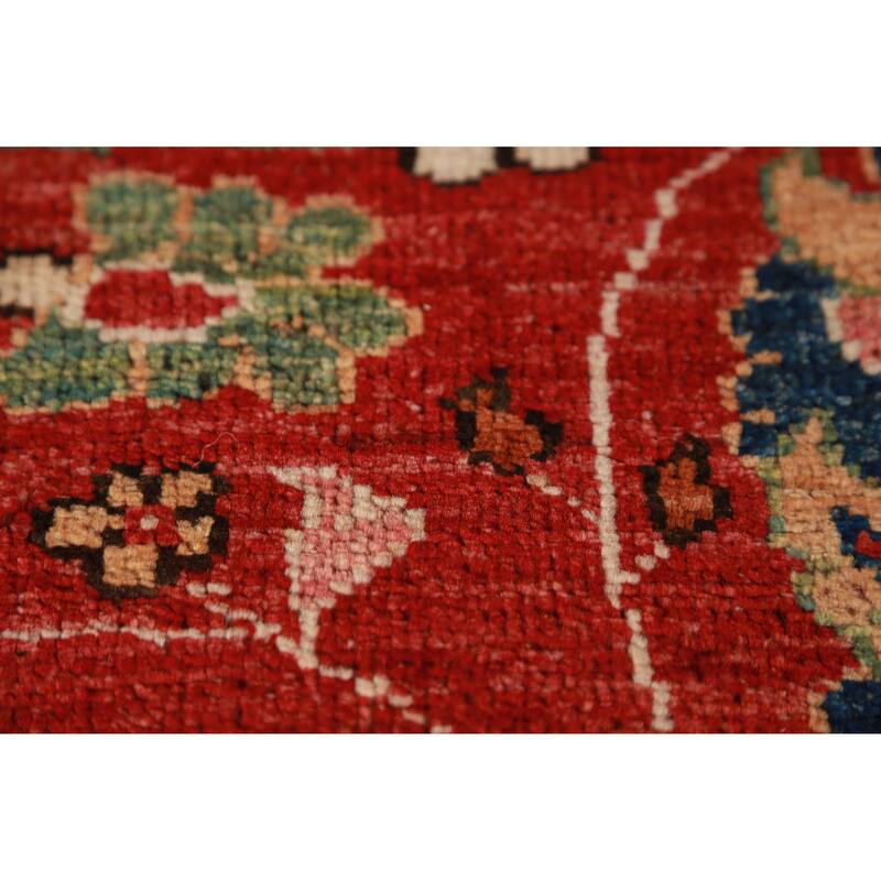 Vegetable Dye Floral Red Ziegler Oriental Rug Hand-Knotted Wool Carpet - 5'1"x 6'7"