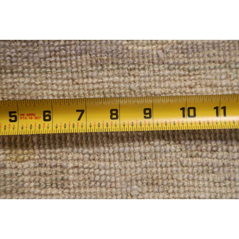 Geometric Oushak Turkish Area Rug Hand-knotted Wool Carpet - 8'10"x 11'9"