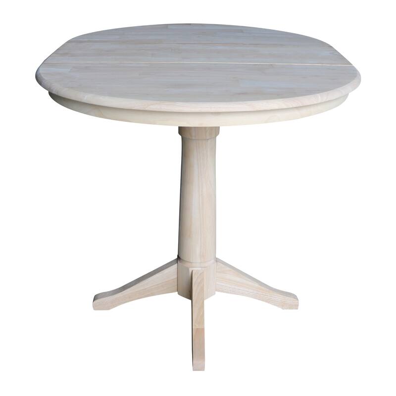 36" Round Top Pedestal Table w/12" Leaf