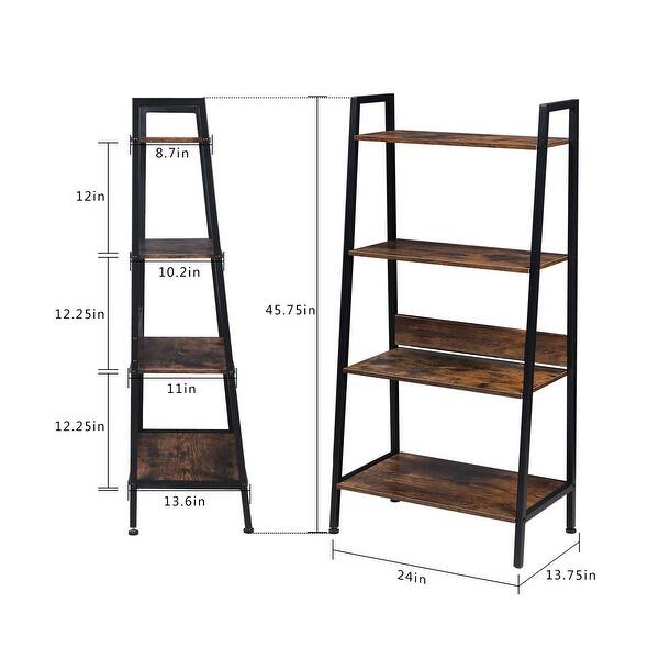 4Tier Ladder Bookshelf Rustic Brown Ladder Shelf Bed Bath & Beyond