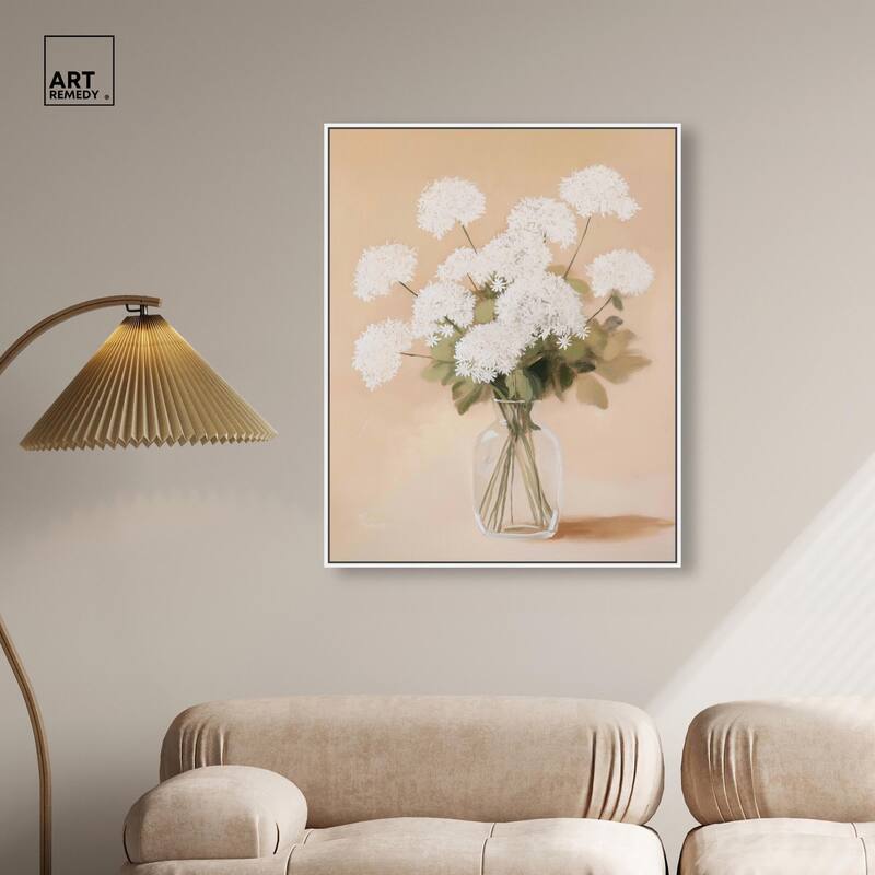 Lace in a Vase I Canvas by Art Remedy