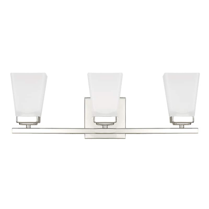 Baxley 22-inch 3-light Bath/ Vanity Fixture w/ Soft White Glass