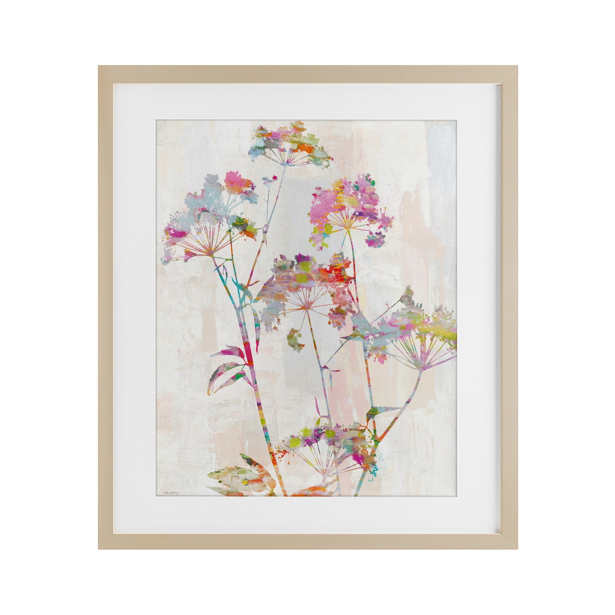 Stupell Kaleidoscopic Delicate Herbs Under Glass Framed Design By Amber Sterling