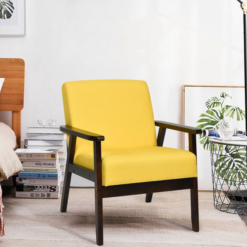 Mid-Century Retro Fabric Accent Armchair for Living Room Comfort and Style