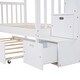 preview thumbnail 6 of 18, Wood Bunk Bed with Twin Size Trundle, White