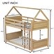 preview thumbnail 14 of 28, Twin Size Rubber Wood House Floor Bunk Bed with Safety Guardrails