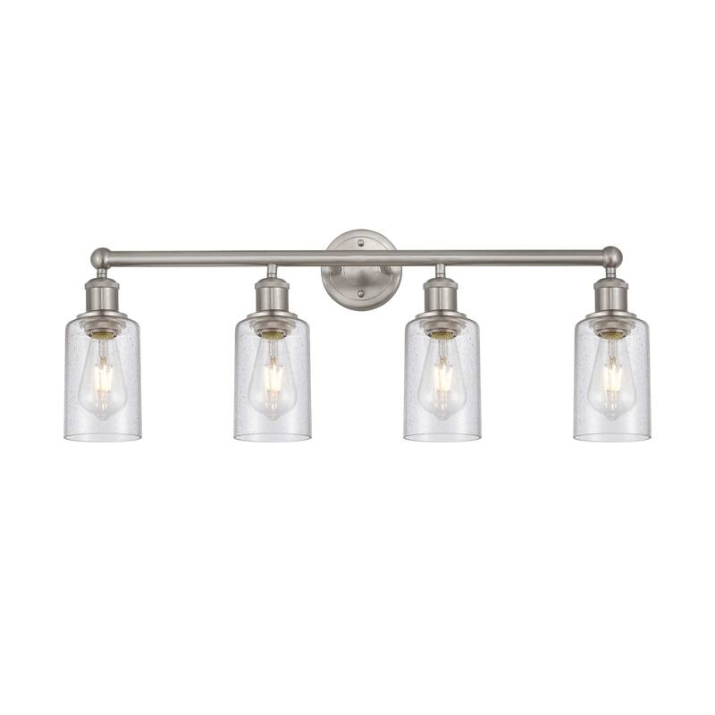 Innovations Lighting Clymer - 4 Light 31" Bath Vanity Light - Seedy/Brushed Satin Nickel