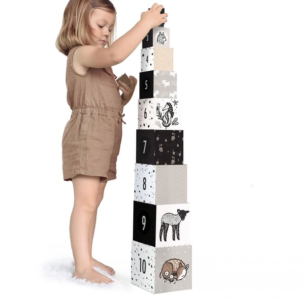 slide 2 of 5, Wee Gallery Nesting Blocks - Baby Animals Numbers'
