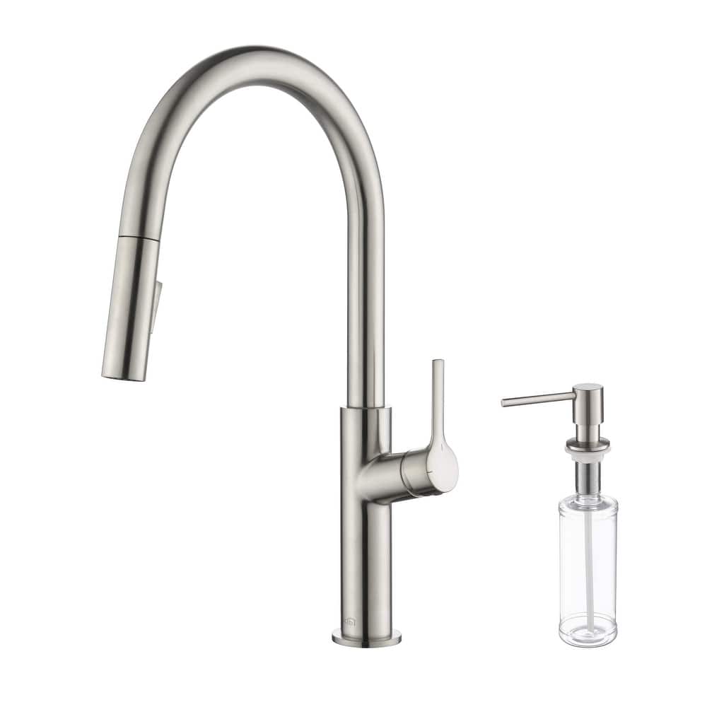 Fusion-T Single Handle Pull Down Kitchen Sink Faucet with Soap Dispenser
