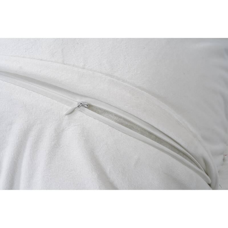Chryso Collection Faux Fur Pillow with Foil Accents