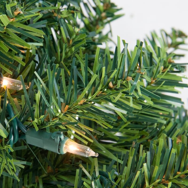 Buffalo Fir Artificial Christmas Wreath - 72-Inch, Clear Lights