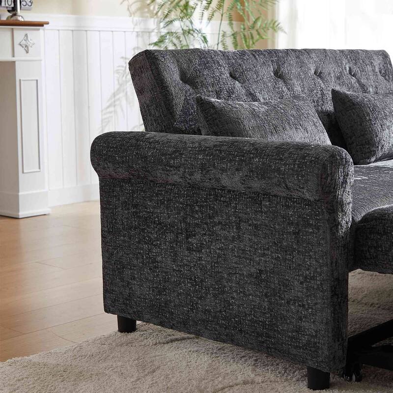 58.27 "cushioned sofa bed with adjustable backrest