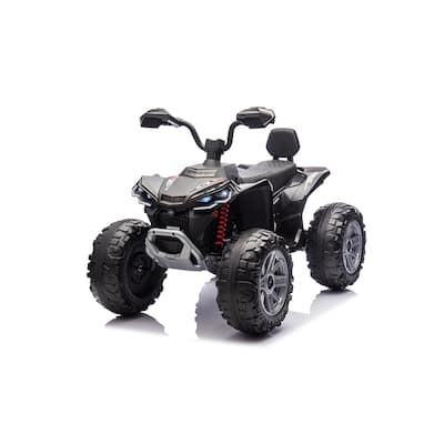24V 2-Seater Ride On ATV for Kids, Electric Off-Road Vehicle with Powerful Motor, LED Lights, Music