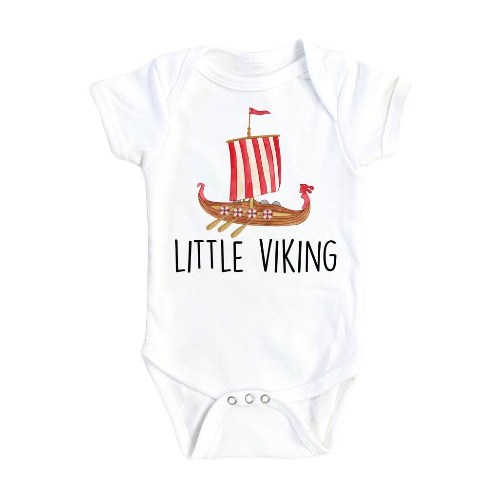 Little Viking - Baby Boy Girl Clothes Infant Bodysuit Funny Cute Newborn
