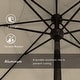 preview thumbnail 9 of 99, Pompano 9ft Crank Lift Push Button Tilt Round Patio Umbrella by Havenside Home, Base Not Included