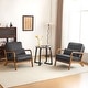 preview thumbnail 38 of 78, Mid Century Modern Upholstered Accent Chair Set of 2 - GreyCorduroy