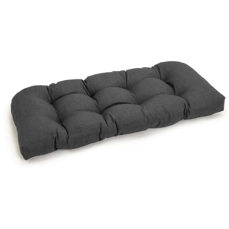 Blazing Needles 42-inch U-shaped Outdoor Bench Cushion - Cool Grey