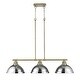 preview thumbnail 2 of 1, Yep by Golden Lighting Duncan 3-light Island Light in Aged Brass and Chrome shade