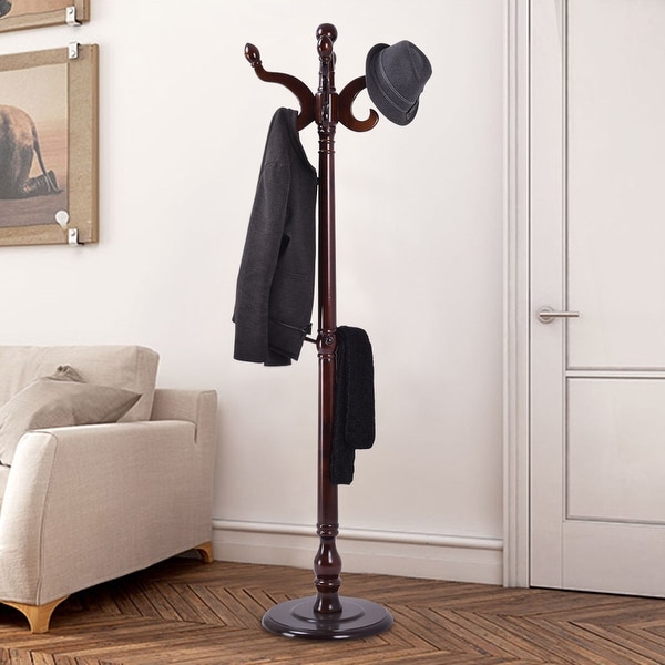wood coat rack tree