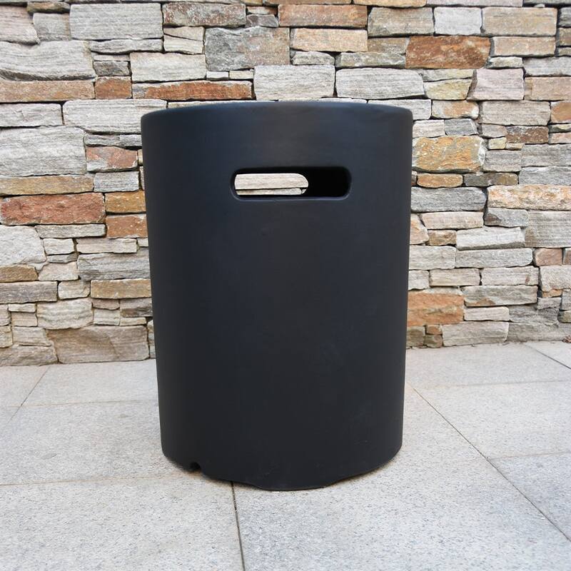 Modeno Black Propane Tank Cover Fire Pit Round 20" Outdoor
