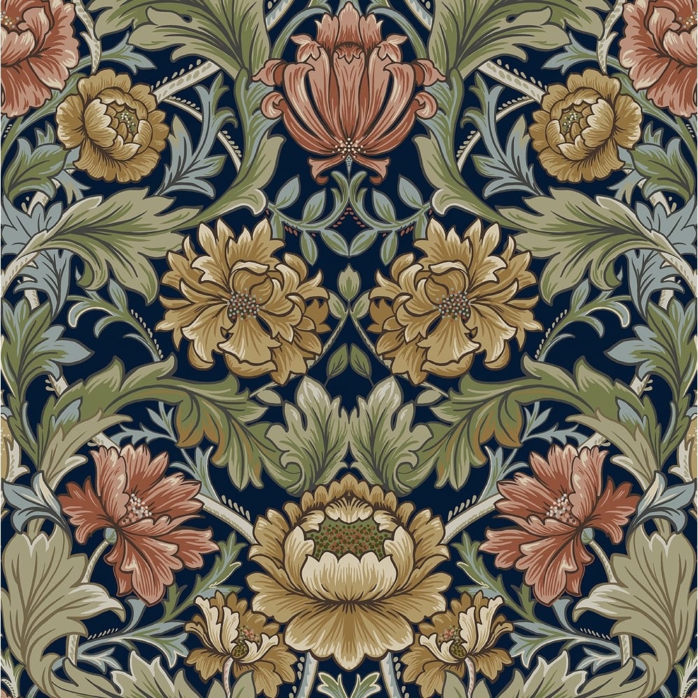 Harry & Grace Acanthus Floral Cameo Peel and Stick Wallpaper