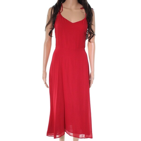 reformation red midi dress