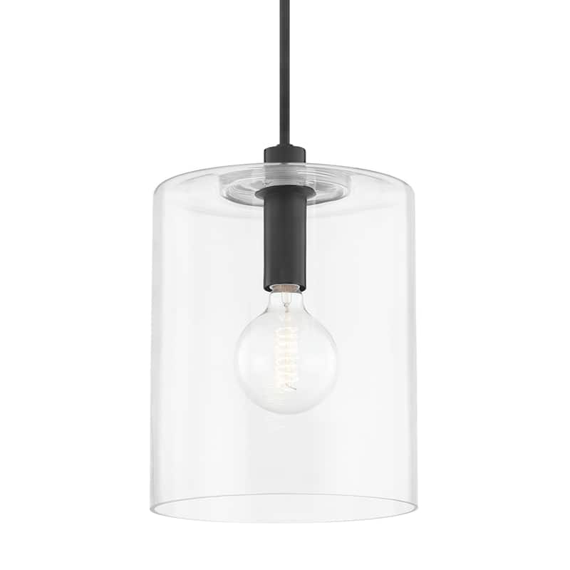Mitzi by Hudson Valley Neko 1-light Pendant with Clear Glass - Old Bronze
