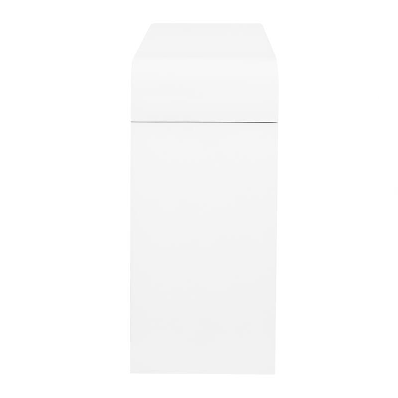 63-Inch Wave-Pattern Console Table with 4 Doors and Adjustable Shelf,Curved design Sofa Table Behind Couch