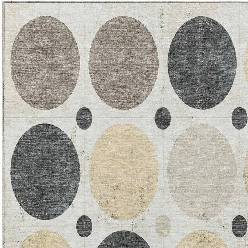 HomeRoots Geometric Transitional Rectangle Outdoor Rug