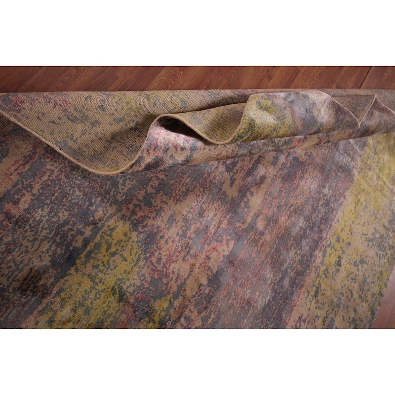 Abstract Modern Area Rug Handmade Wool Carpet - 5'5" X 7'9"