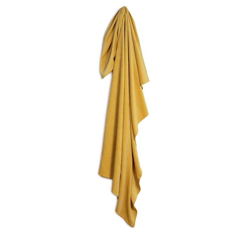Padma Velvet Throw-Style Bed Scarf - Queen - Pollen