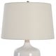 preview thumbnail 5 of 5, Uttermost Opal Gloss White Table Lamp - 25"H, Shade 11"H x 17"Dia.