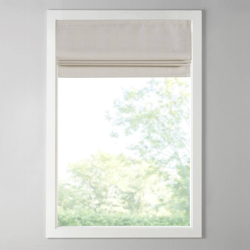 Basketweave Darkening Cordless Roman Window Shade