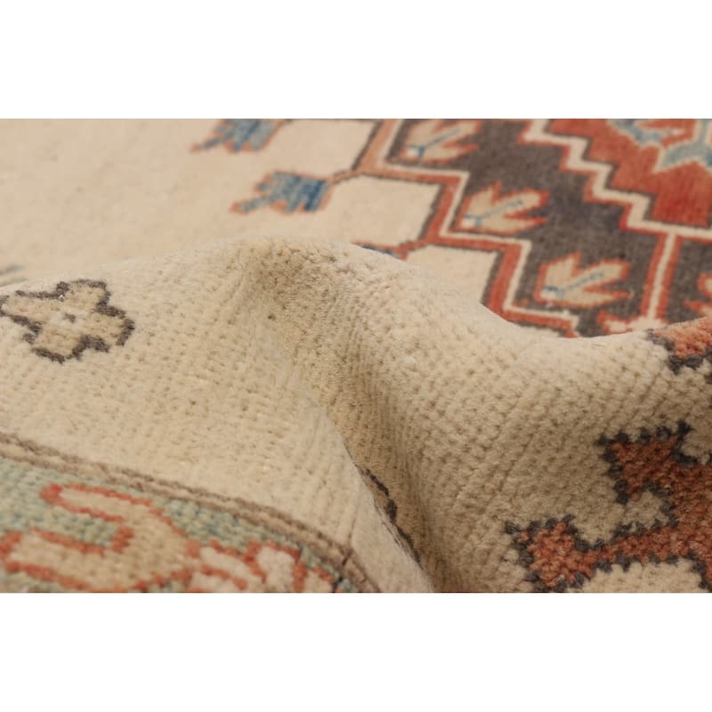 ECARPETGALLERY Hand-knotted Finest Ghazni Ivory Wool Rug - 6'8 x 9'5