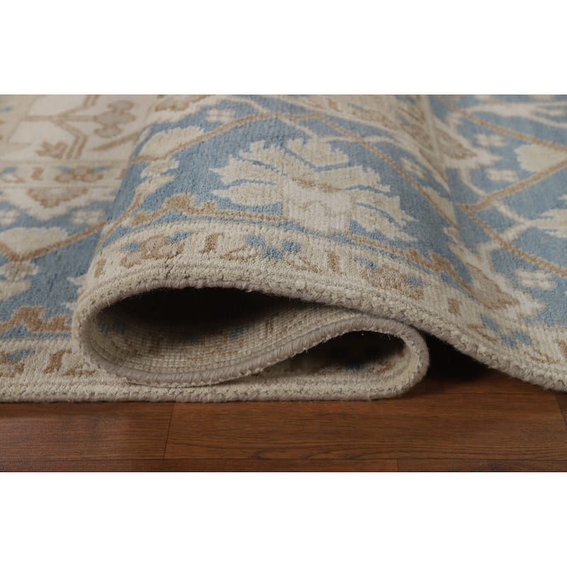 Transitional Oushak Indian Area Rug Handmade Wool Carpet - 8'1" x 10'0"