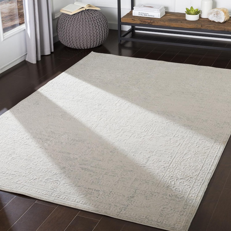 Livabliss Traditional Aisha Medallion Area Rug - 8'10" x 12'4" - Grey