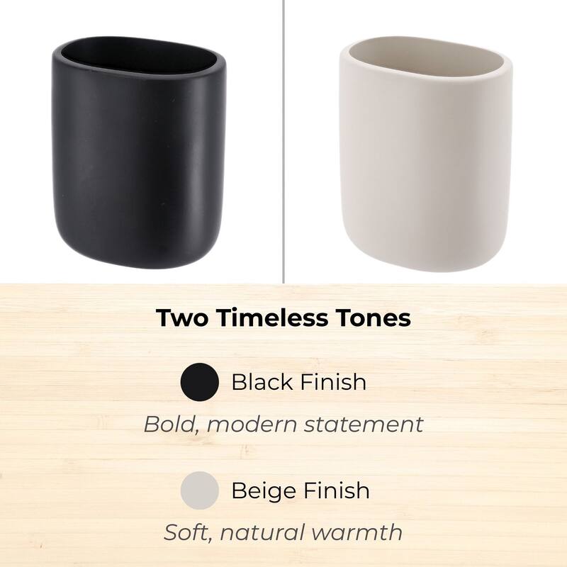 Oval Toothbrush Holder - 3.5 L x 2.5 W x 4 H