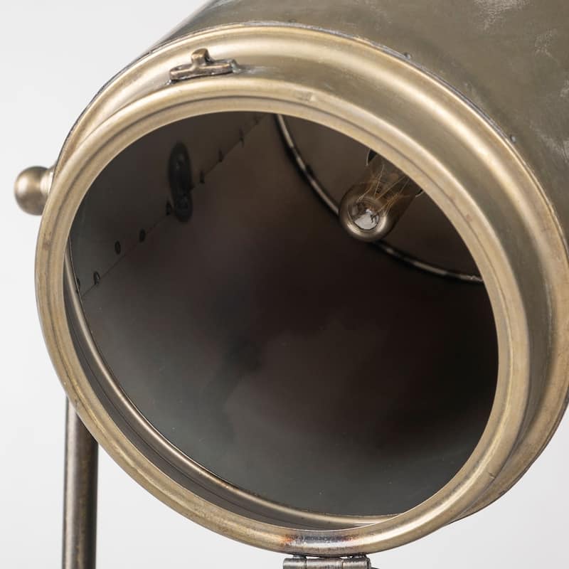 Debdou Gold Metal Adjustable Cinema-Style Floor Lamp