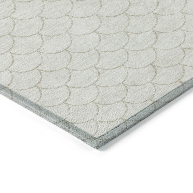 Machine Washable Indoor/ Outdoor Chantille Modern Geo Rug