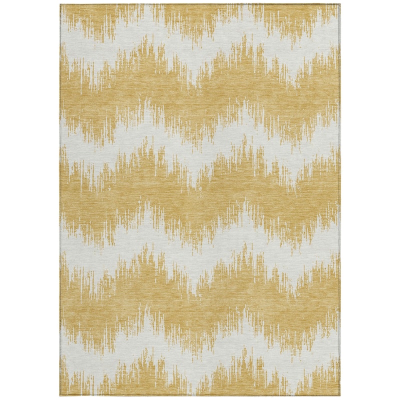 HomeRoots Chevron Transitional Rectangle Outdoor Rug