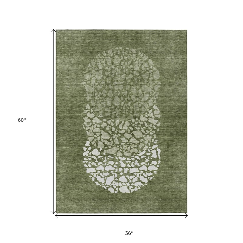 HomeRoots Abstract Transitional Rectangle Outdoor Rug