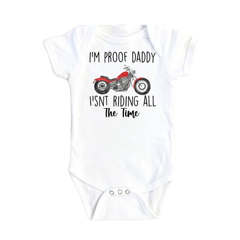 Motorcycle Proof - Baby Boy Girl Clothes Infant Bodysuit Funny Cute Newborn - Blue - 0-3M